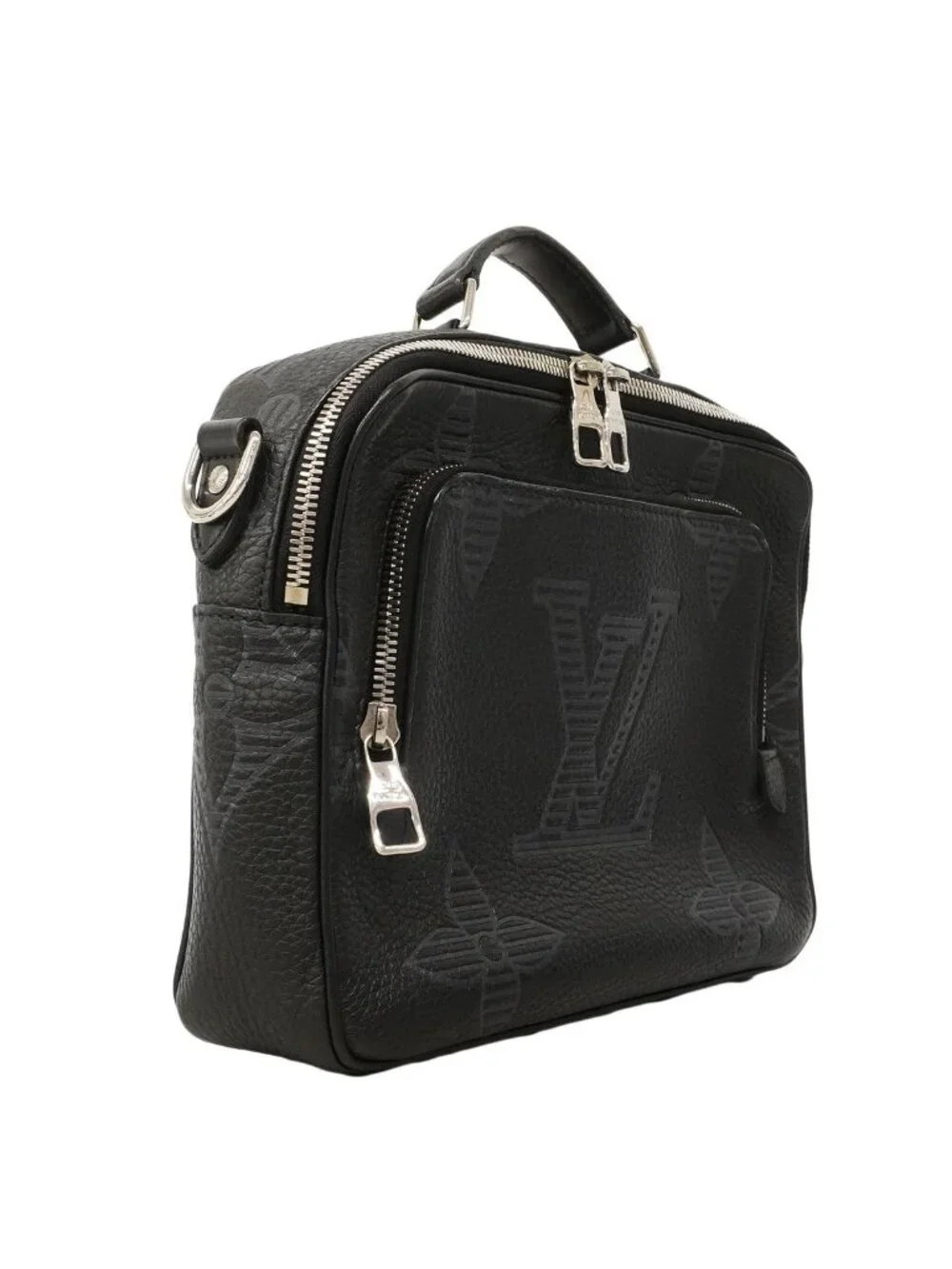 Louis Vuitton Monogram Giant Taurillon Shadow Flight Case Noir 2-Way Bag